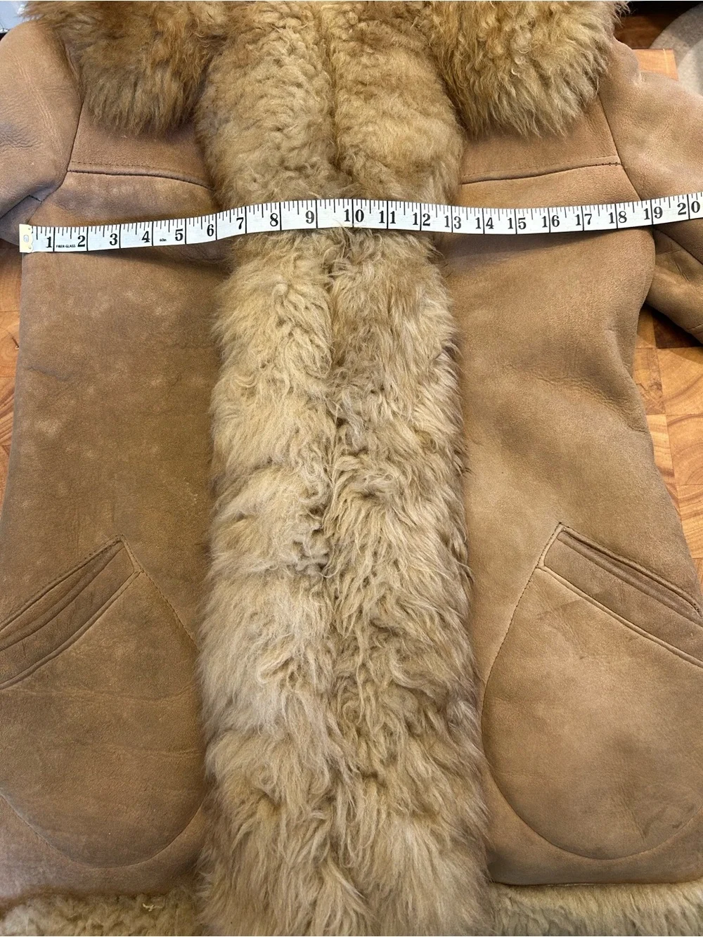 Vintage 1970s Shearling Leather Penny Lane Coat Afghan Princess Coat S - Picture 8 of 8